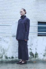 ZIP-UP WOOL JACKET / CHARCOAL