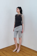 MESH RAGLAN TOP / KHAKI