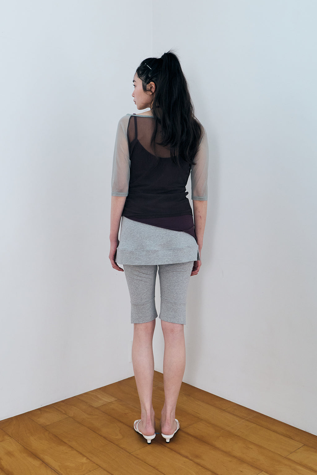 MESH RAGLAN TOP / KHAKI