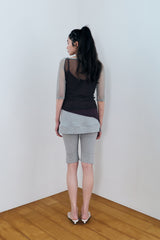 MESH RAGLAN TOP / KHAKI