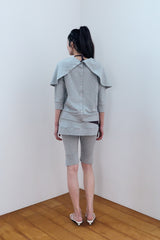 MODULAR SNAP HOODIE / GRAY