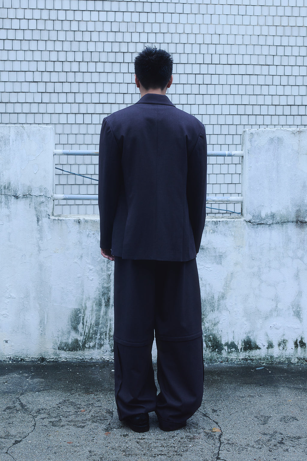 2 PARTS WOOL PANTS / CHARCOAL