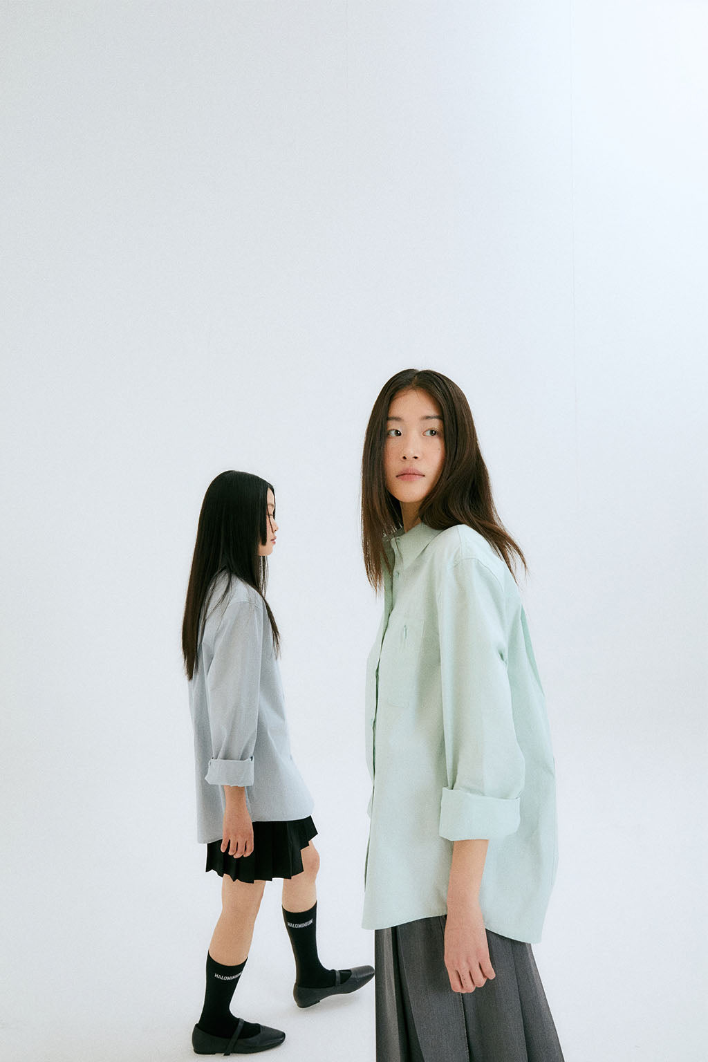 OVERSIZED POCKETS SHIRTS / ICE MINT