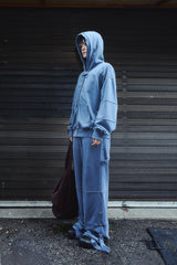 PIGMENT ROLL-UP PANTS / ASH BLUE