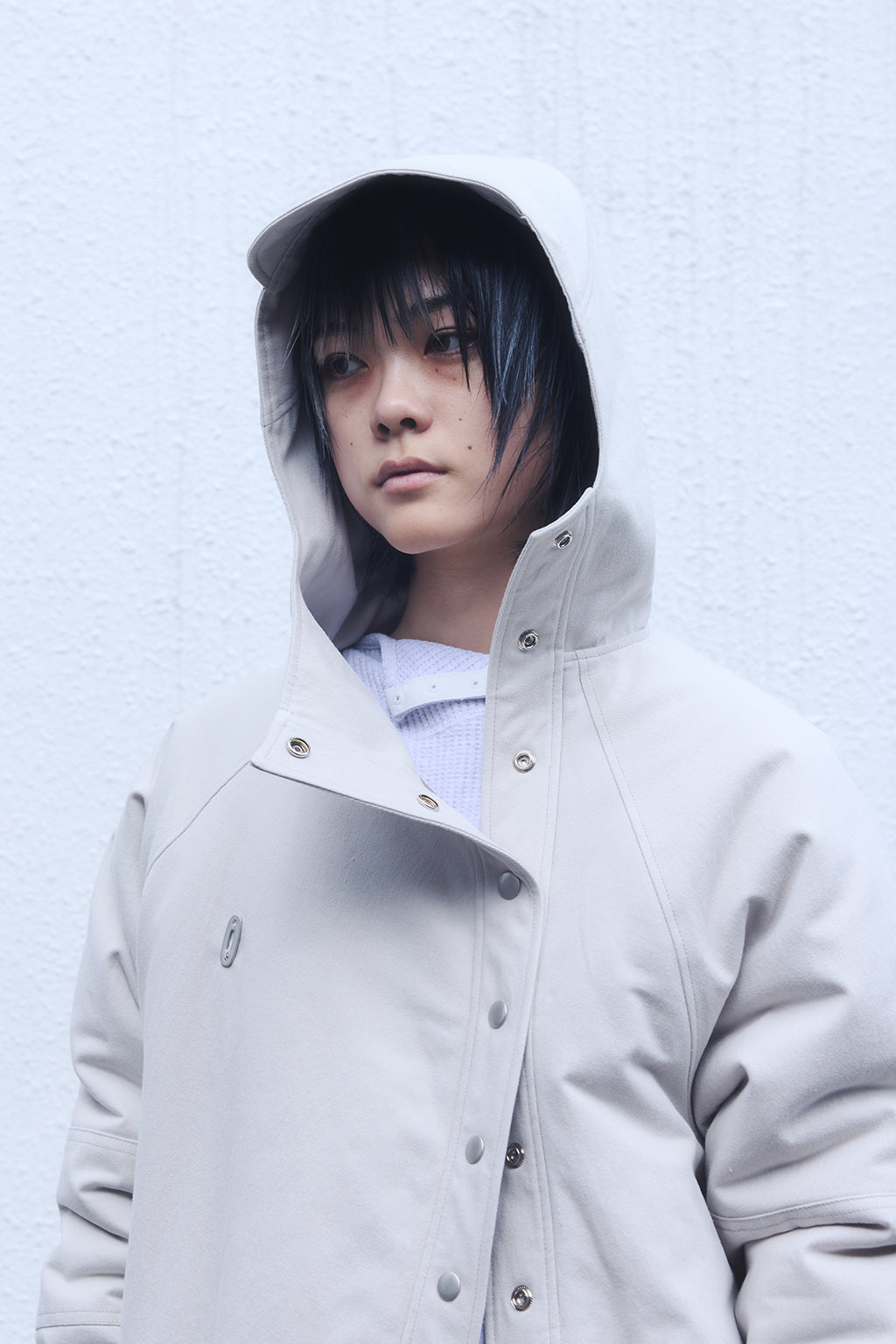 HOODED PUFFER JACKET / LIGHT KHAKI