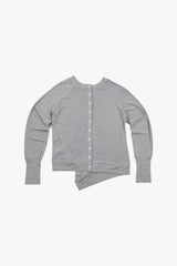 MODULAR RUFFLE CARDIGAN / GRAY