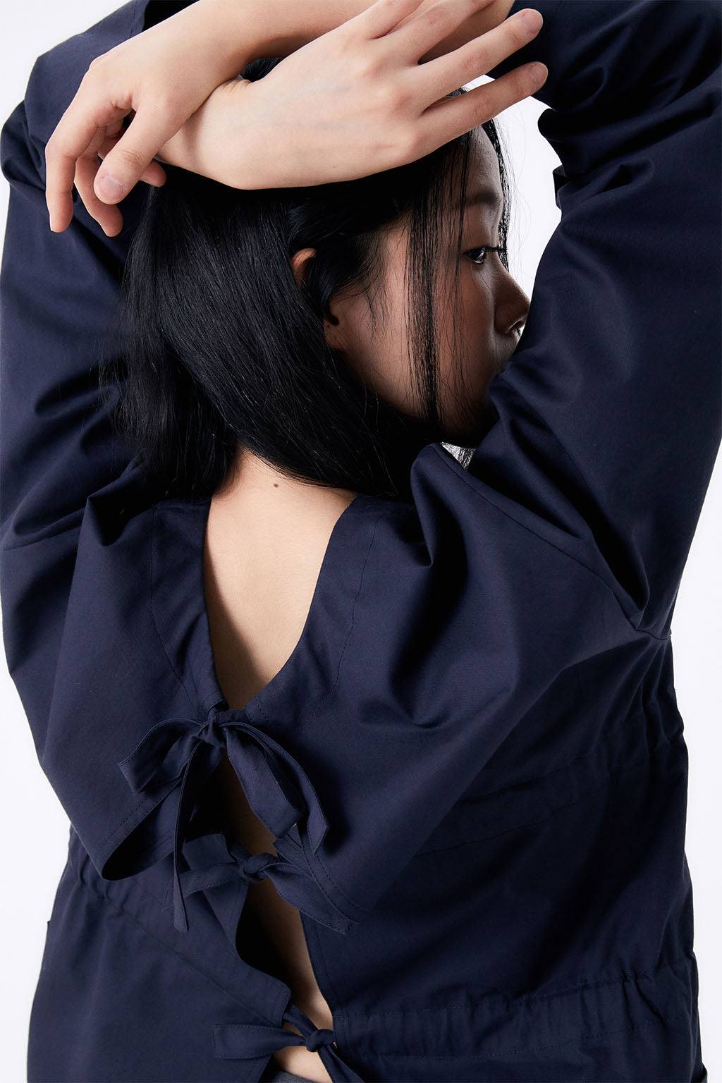 BACK RIBBON SMOCK 2 / NAVY