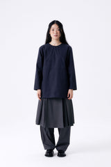 BACK RIBBON SMOCK 2 / NAVY