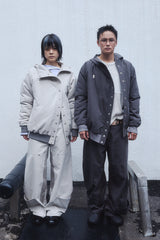 HOODED PUFFER JACKET / CHARCOAL