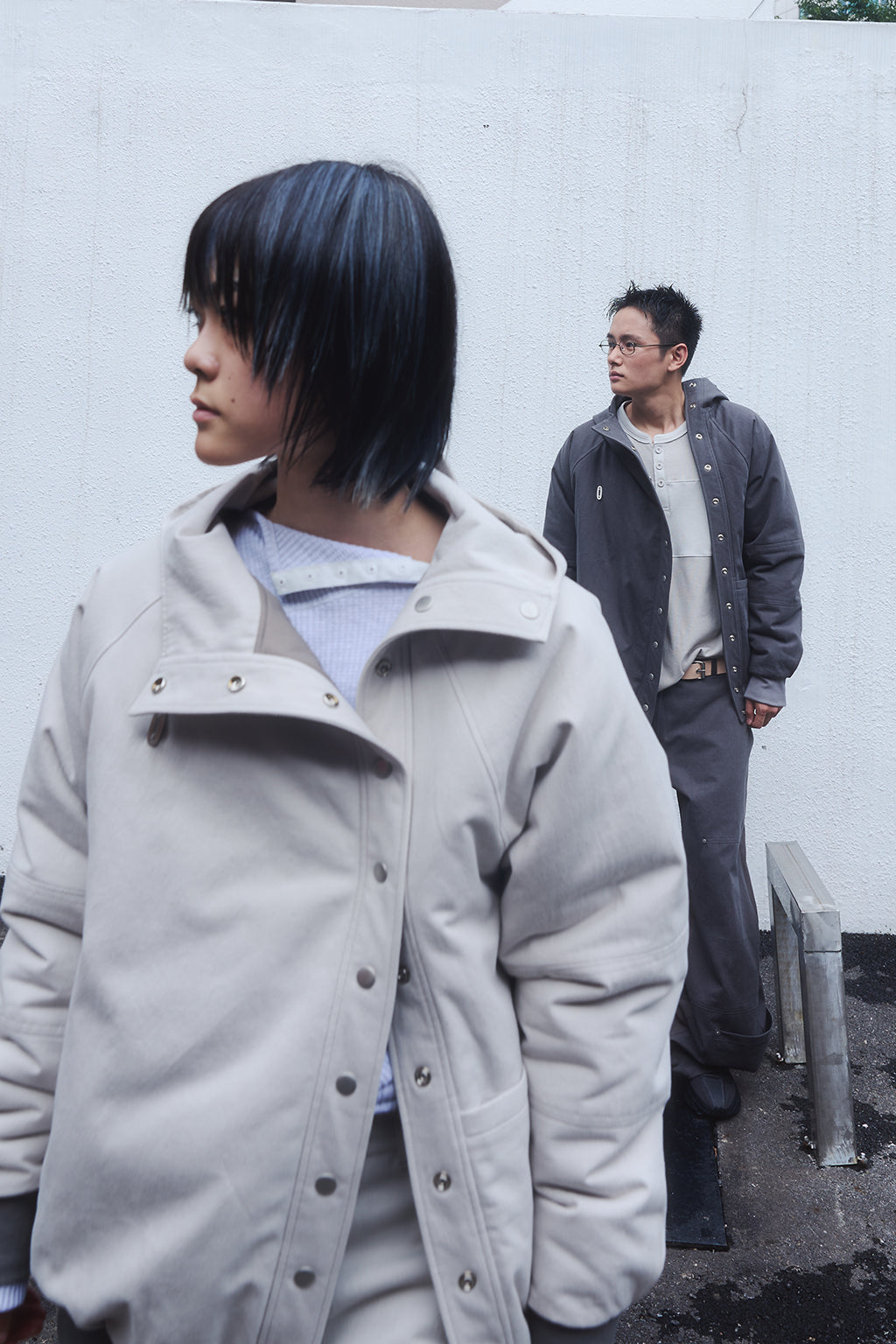 HOODED PUFFER JACKET / LIGHT KHAKI