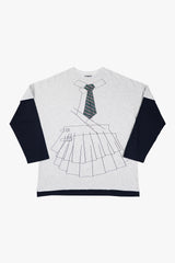 [HALOMINIUM x MIMICHAN] LOMI LAYERED TEE / GRAY