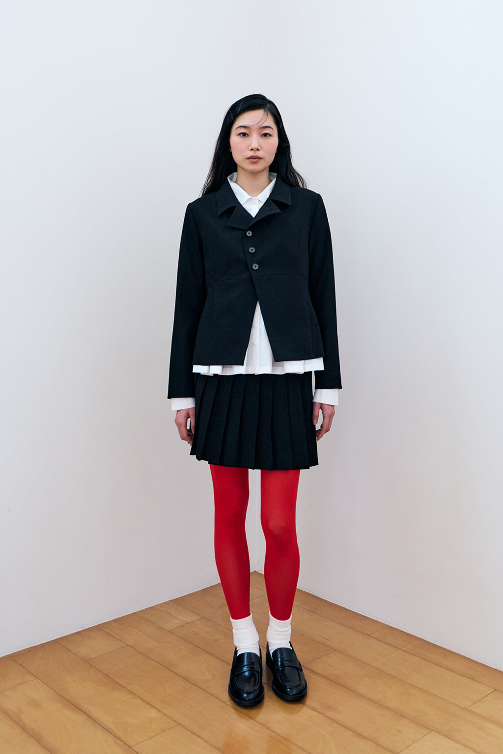 DOUBLE-BUTTON JACKET / BLACK