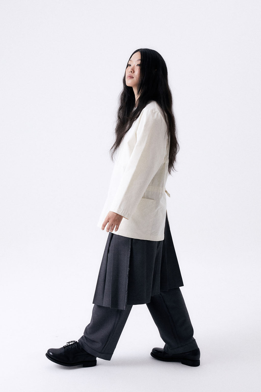 BACK RIBBON SMOCK 2 / ECRU