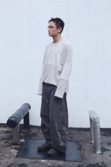 OVERSIZED HENLEY TEE / BEIGE