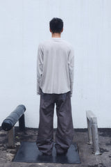OVERSIZED HENLEY TEE / BEIGE