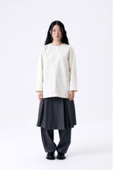 BACK RIBBON SMOCK 2 / ECRU