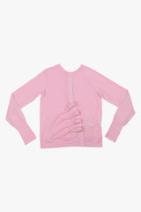 MODULAR RUFFLE CARDIGAN / PINK