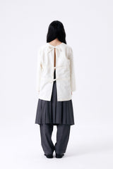 BACK RIBBON SMOCK 2 / ECRU