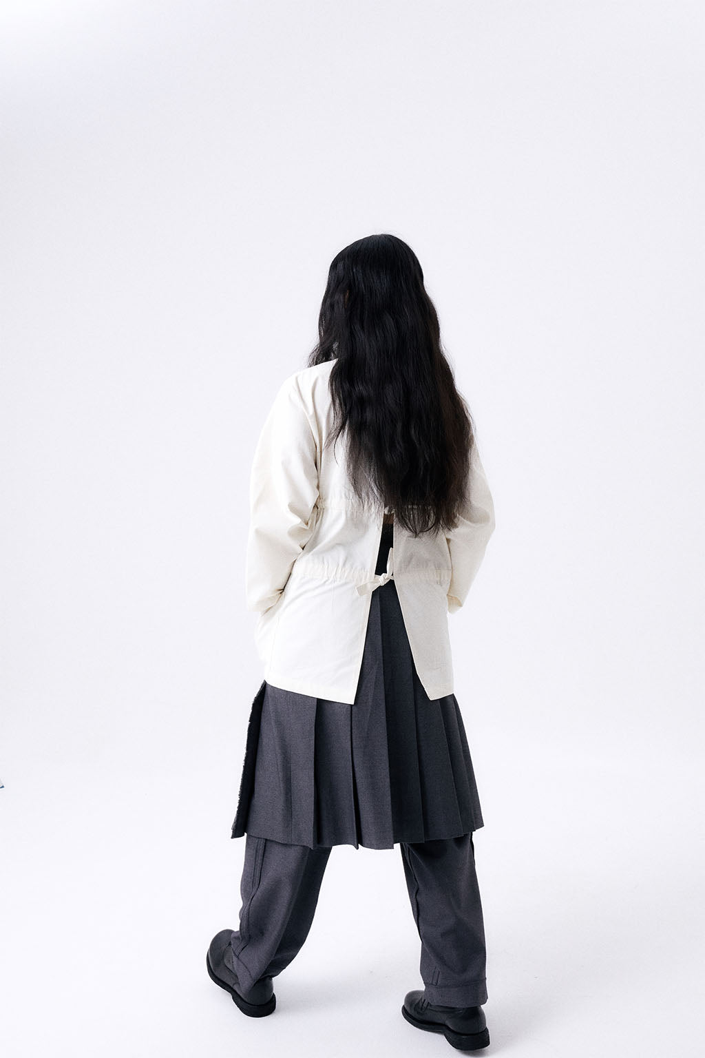 BACK RIBBON SMOCK 2 / ECRU