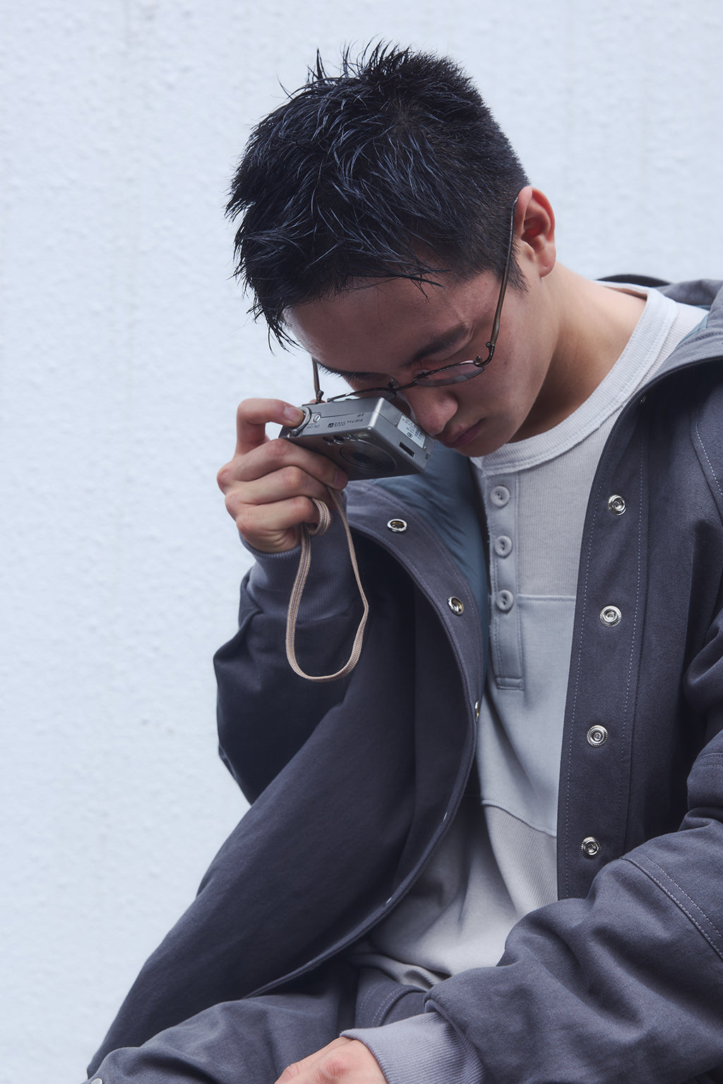OVERSIZED HENLEY TEE / BEIGE