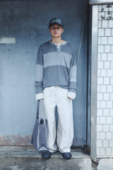OVERSIZED HENLEY TEE / DARK GRAY