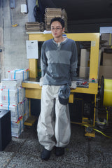 OVERSIZED HENLEY TEE / DARK GRAY