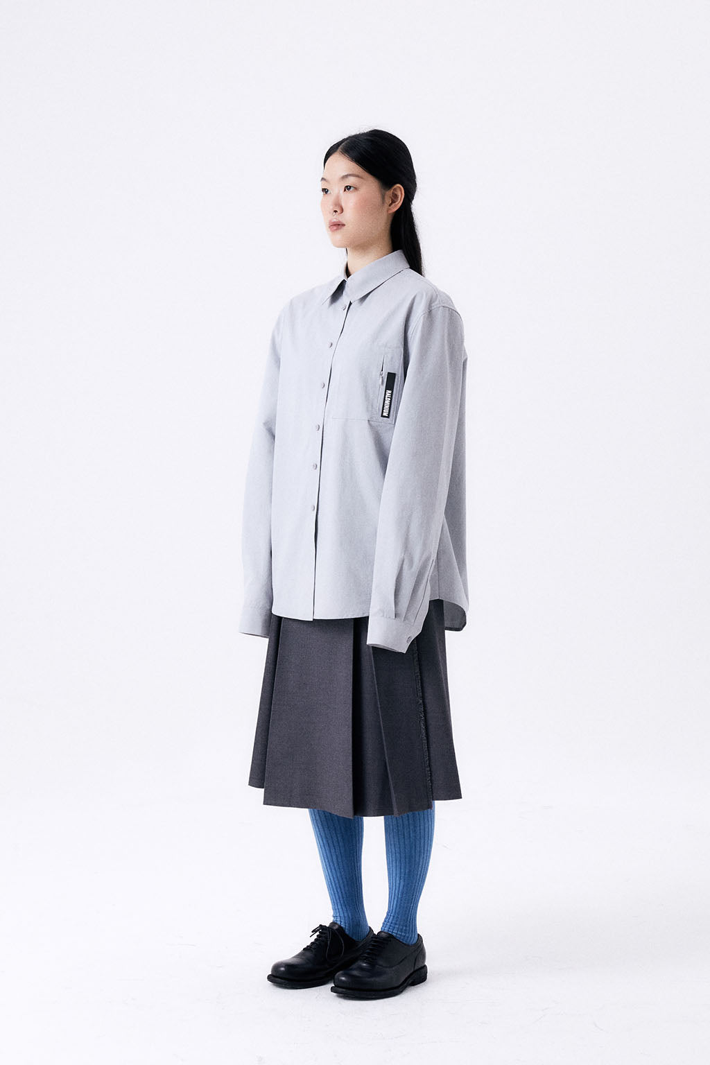 OVERSIZED POCKETS SHIRT 2 / CONCRETE