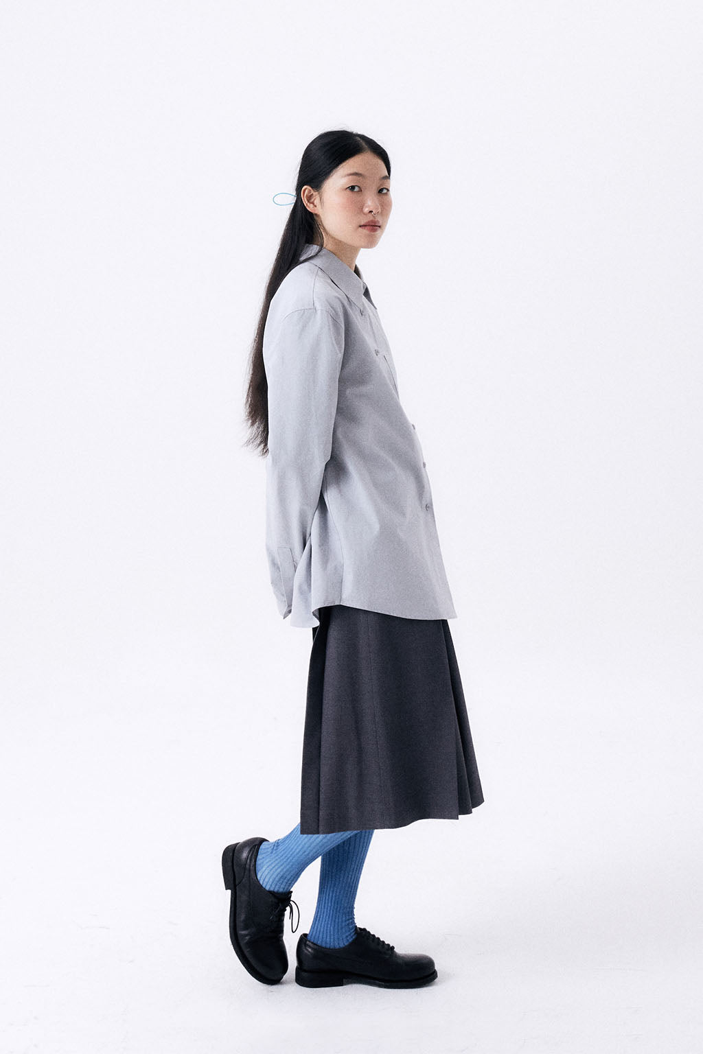 OVERSIZED POCKETS SHIRT 2 / CONCRETE