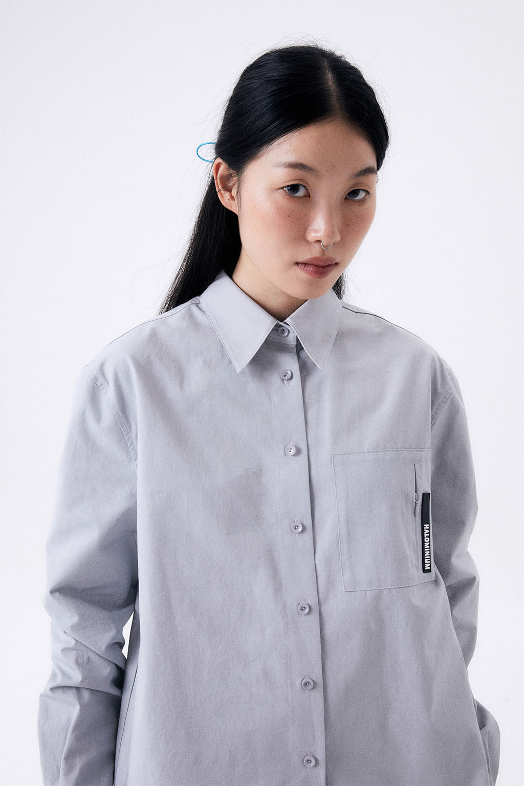 OVERSIZED POCKETS SHIRT 2 / CONCRETE