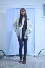 SLIM WAFFLE HOODIE / DARK GRAY