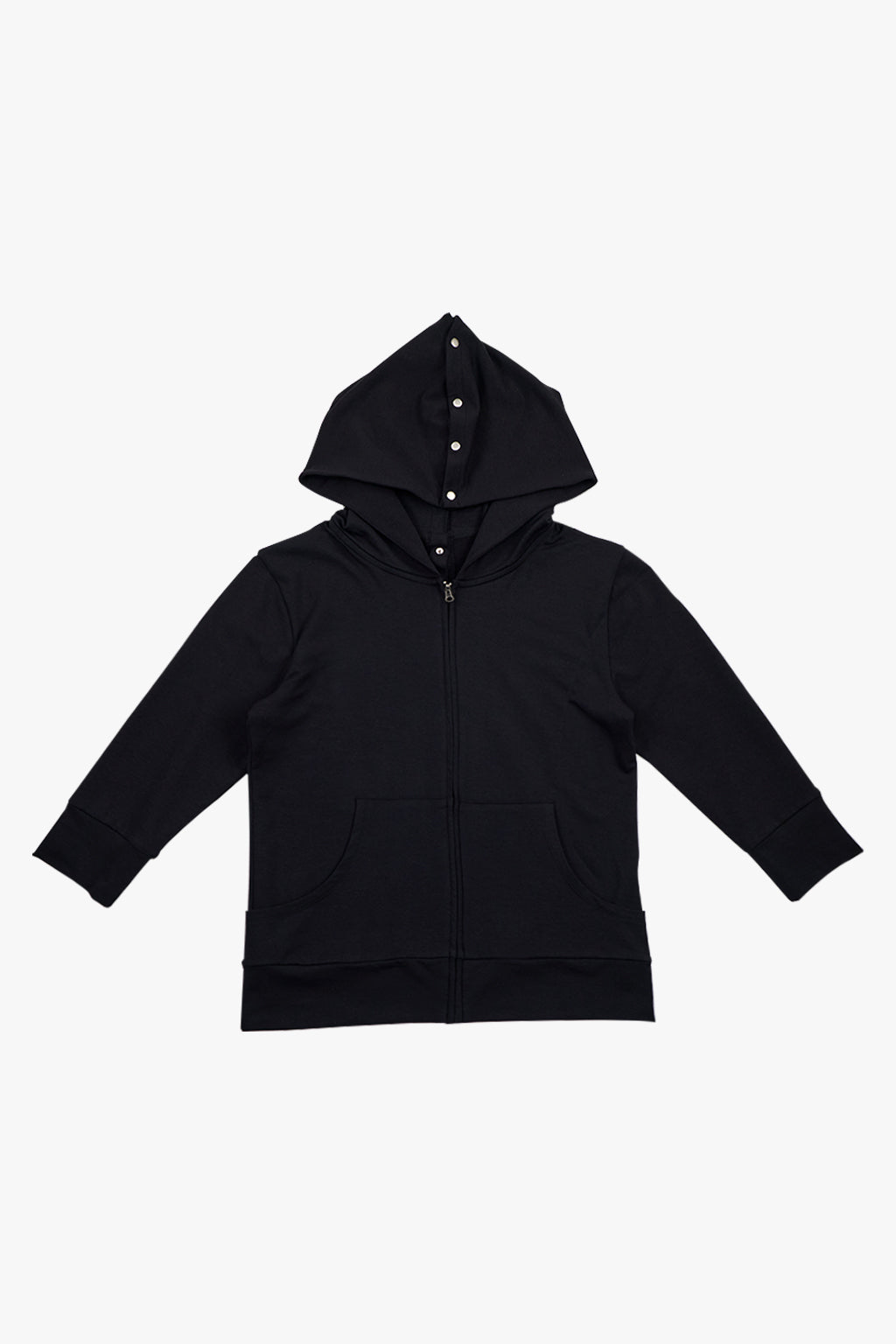 MODULAR SNAP HOODIE / BLACK
