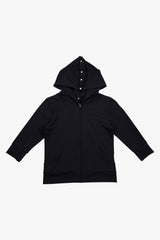 MODULAR SNAP HOODIE / BLACK