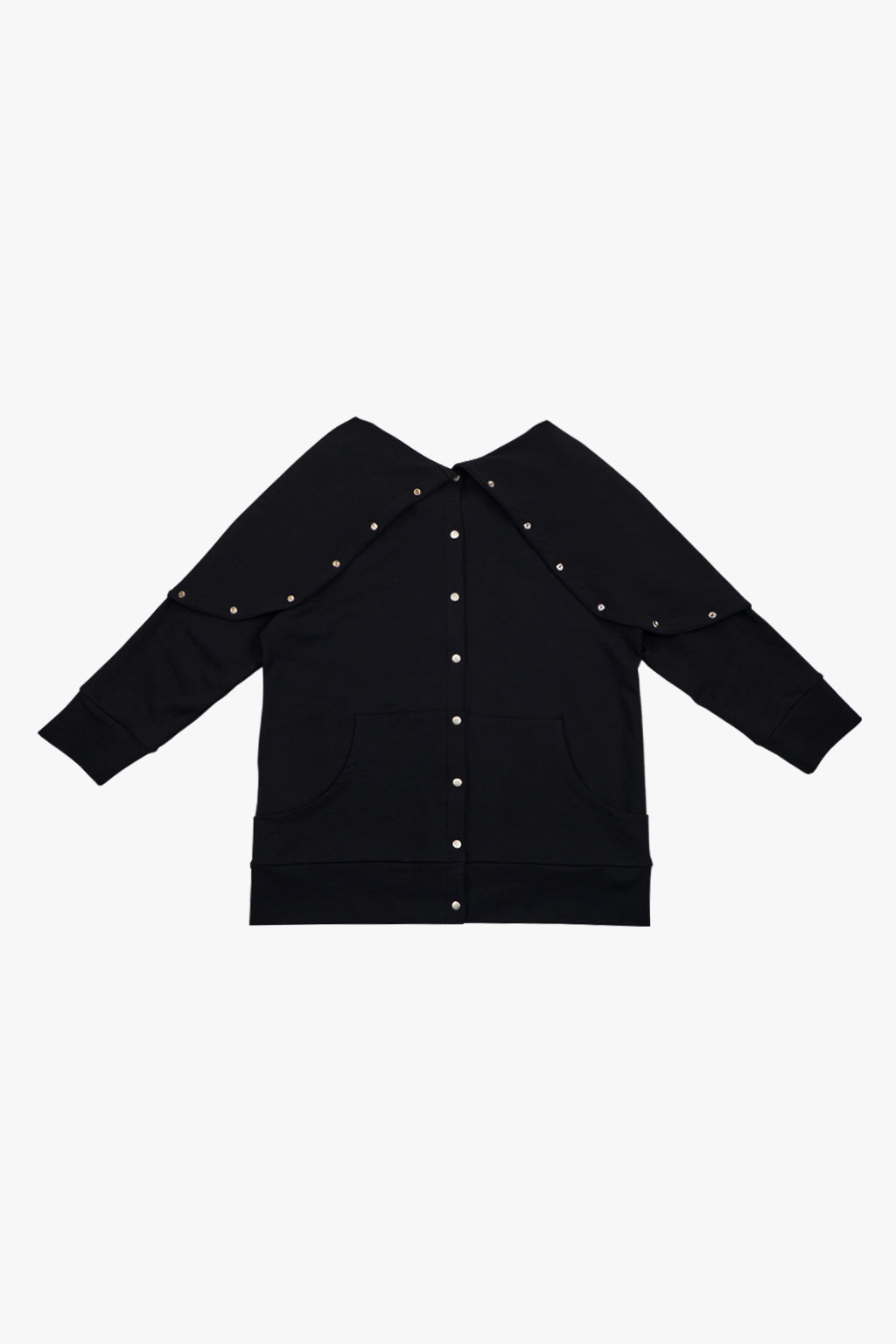 MODULAR SNAP HOODIE / BLACK