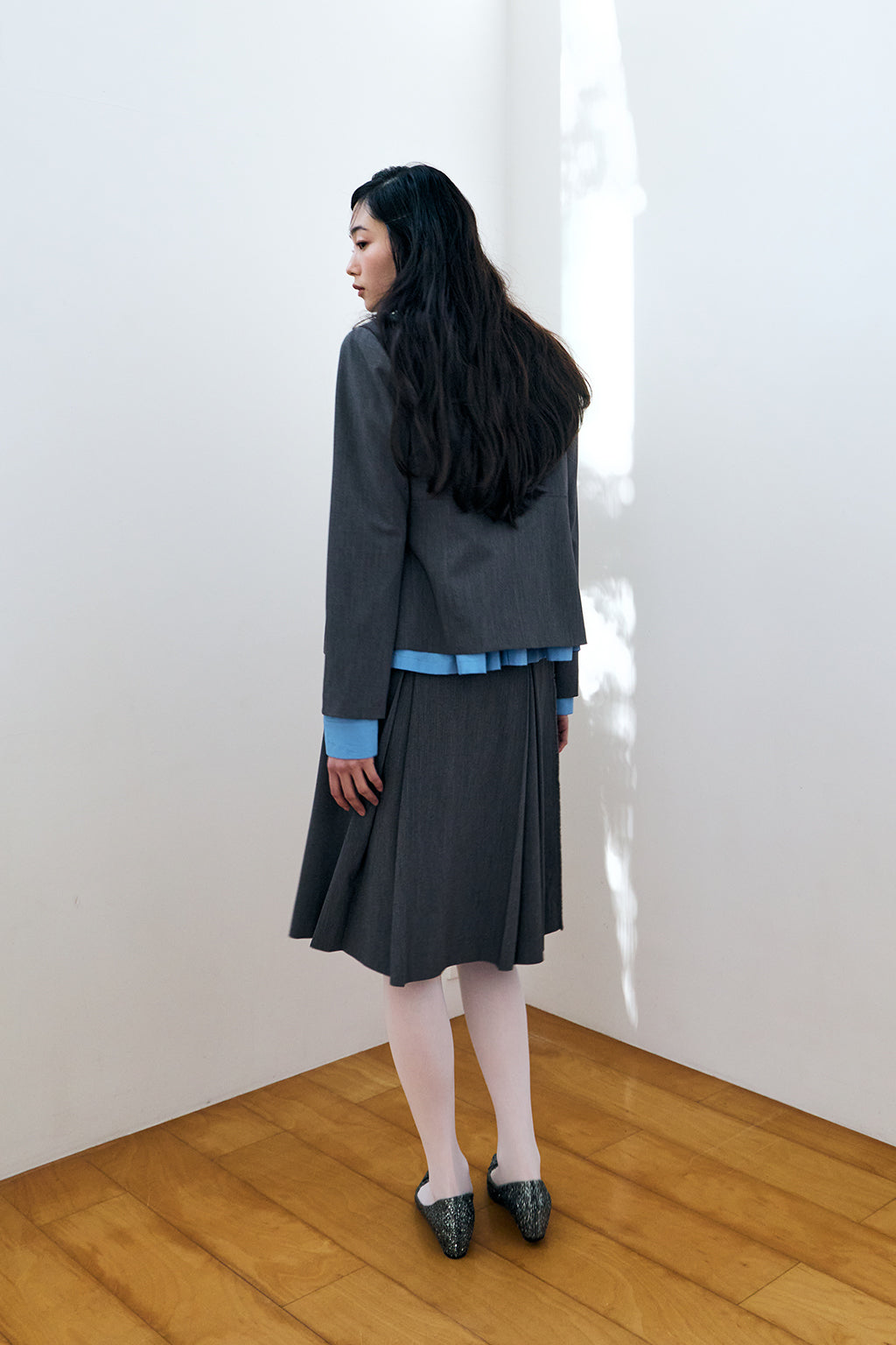 DOUBLE-BUTTON JACKET / GRAY
