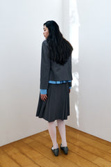 DOUBLE-BUTTON JACKET / GRAY