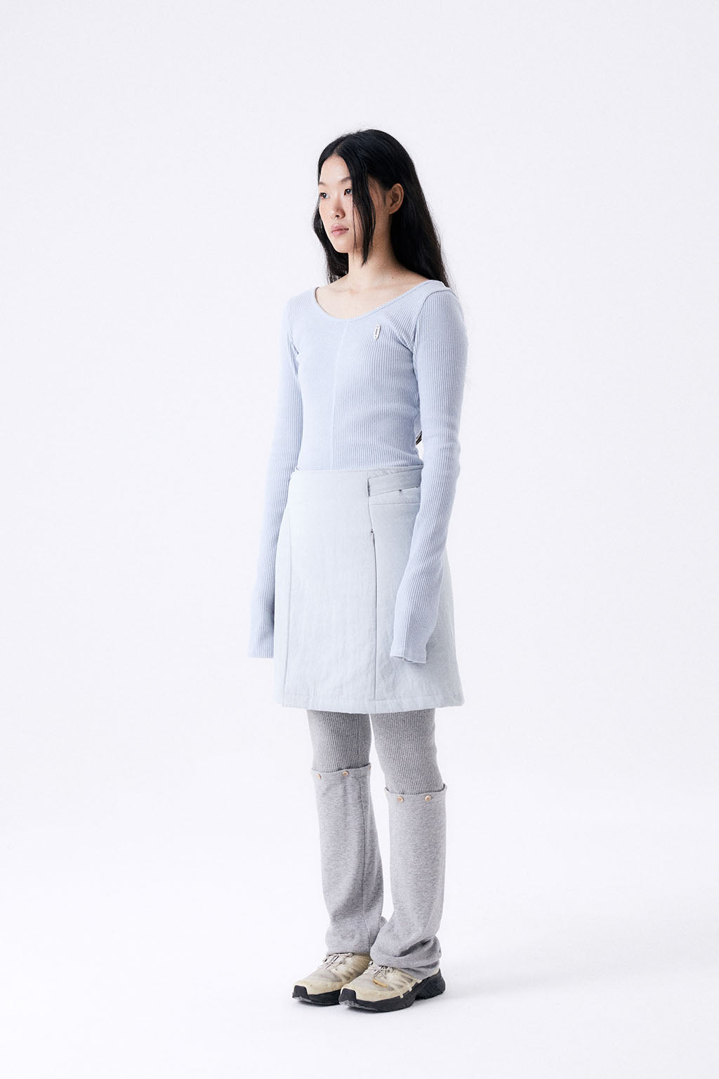 PADDING SKIRT / COOL GRAY