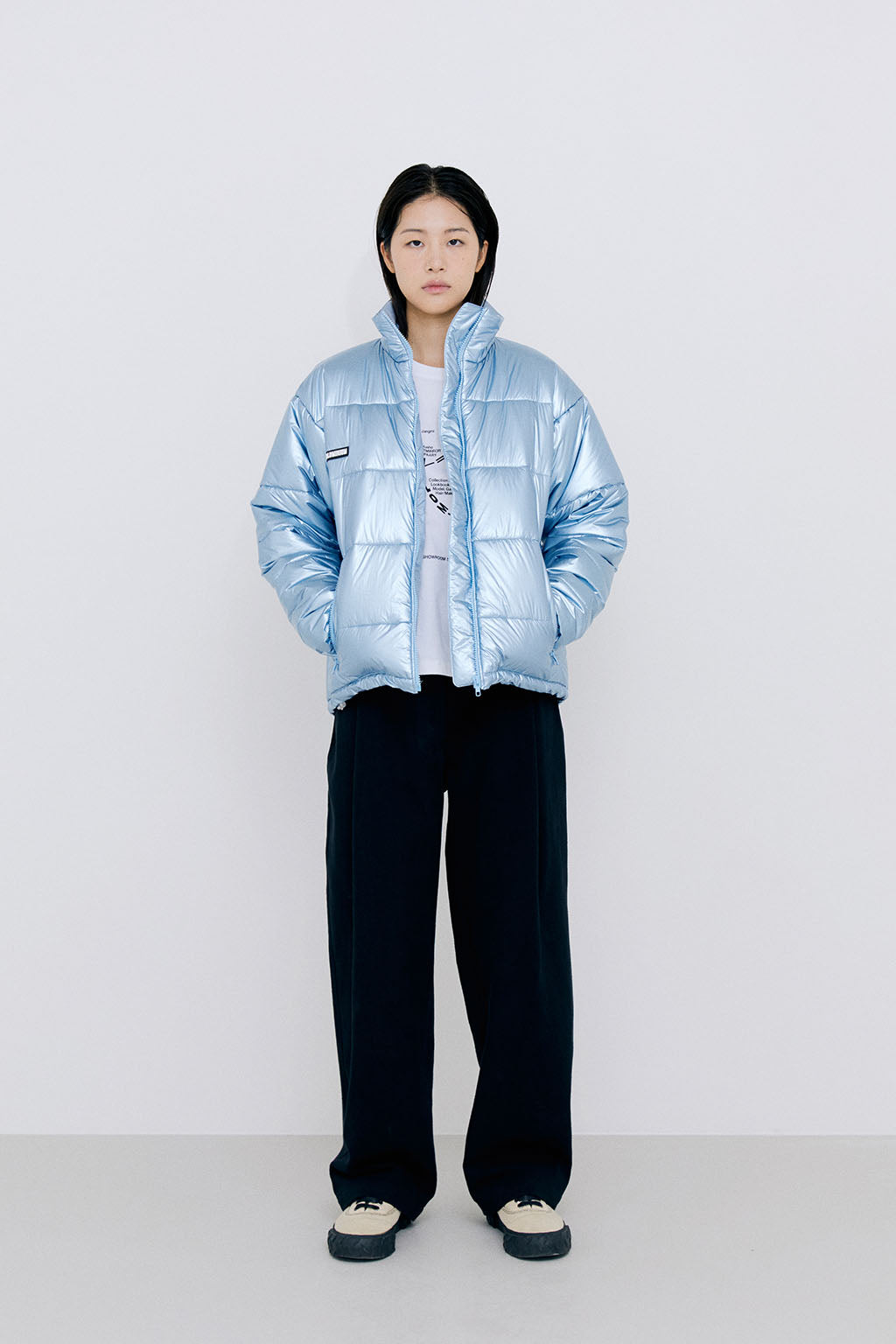 FOIL REVERSIBLE PADDING JACKET / BLUE