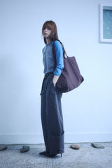 TWILL TOTE BAG / BROWN