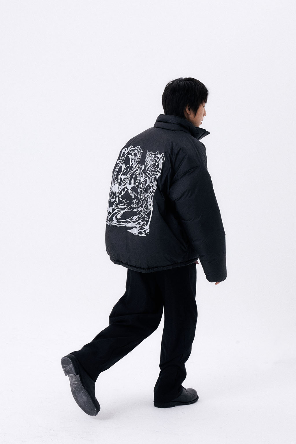 FOIL REVERSIBLE PADDING JACKET / BLACK