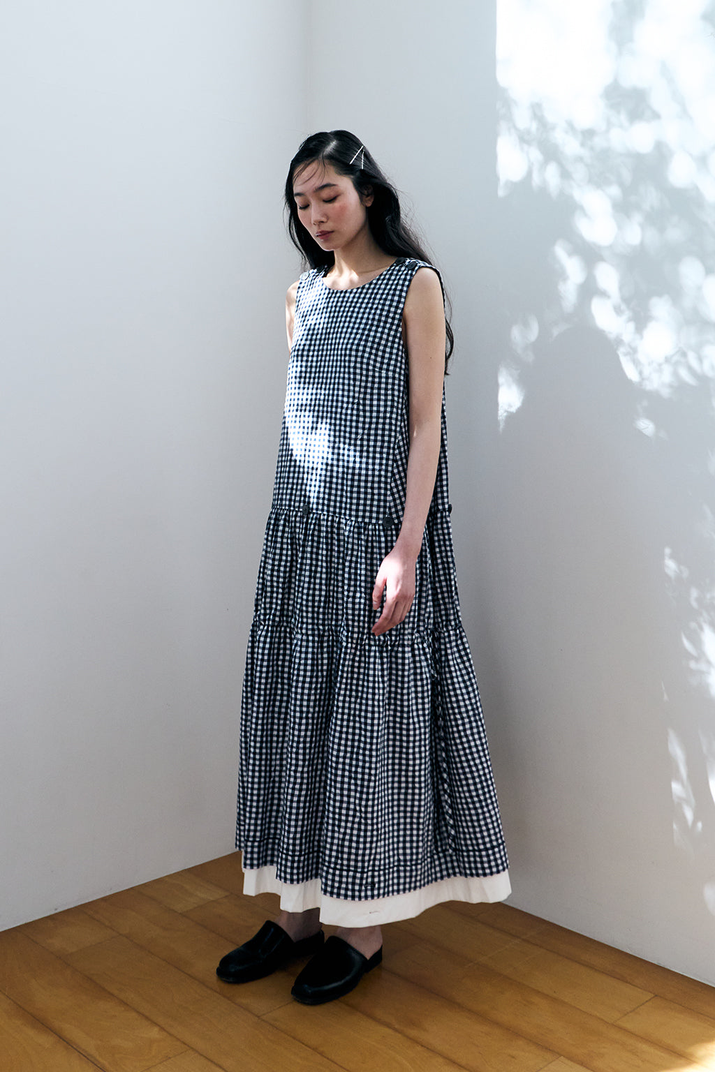 MULTIWAY CHECK DRESS / BLUE