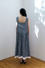 MULTIWAY CHECK DRESS / BLUE