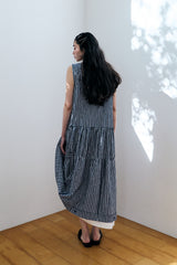 MULTIWAY CHECK DRESS / BLUE
