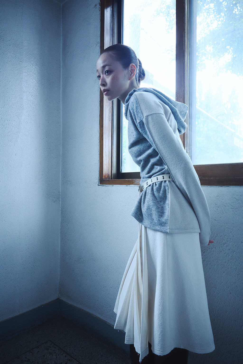 SIDE SLIT HOODIE / GRAY