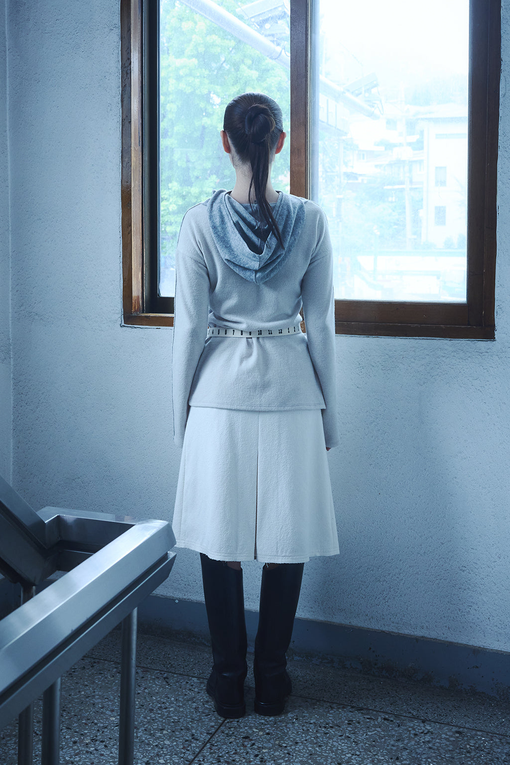 SIDE SLIT HOODIE / GRAY