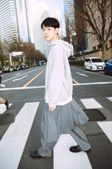CHECK HOODED SHIRT / ECRU