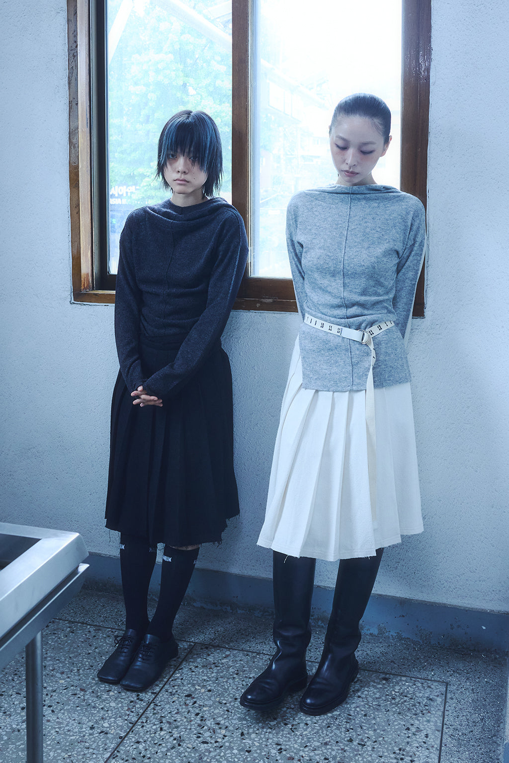 SIDE SLIT HOODIE / GRAY
