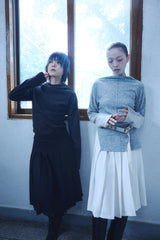 SIDE SLIT HOODIE / BLACK