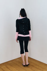 MODULAR SNAP HOODIE / BLACK