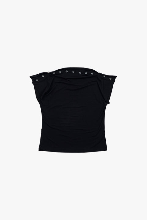 COWL SLEEVELESS 2 / BLACK