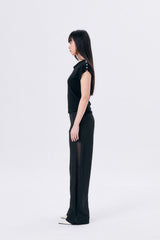COWL SLEEVELESS 2 / BLACK